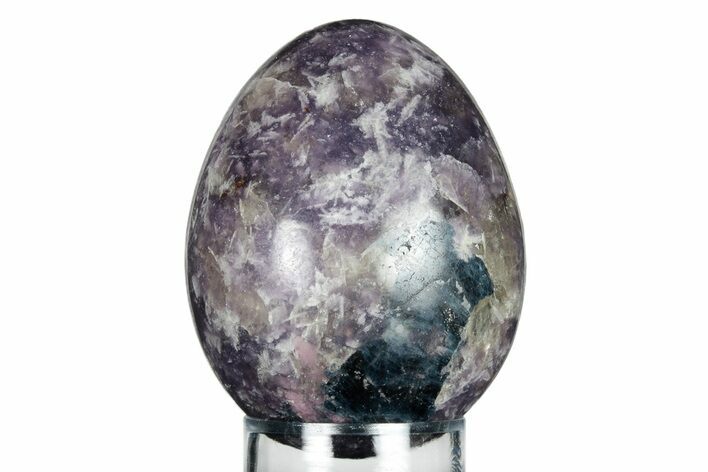Polished Purple Lepidolite Egg - Madagascar #250848